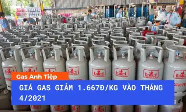[ THÔNG BÁO ] Giá Gas Giảm Tháng 04/2021