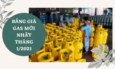 Bảng Giá Gas Mới Nhất Tháng 1/2021