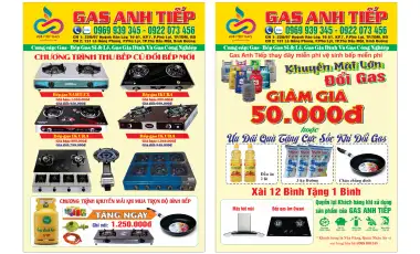 Chương trình KHUYẾN MÃI CỰC SỐC tại Gas Anh Tiệp