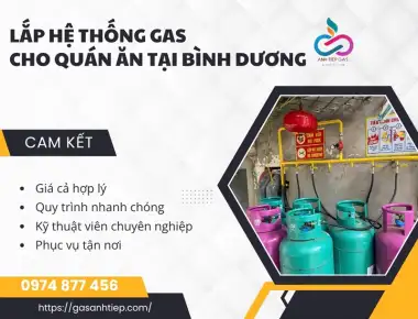 Lắp hệ thống gas cho quán ăn tại Bình Dương