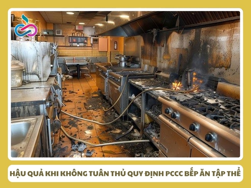 6 hậu quả khi không tuân thủ quy định PCCC bếp ăn tập thể