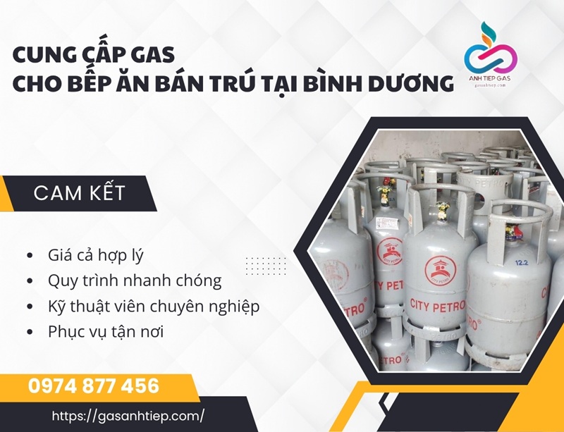 cung cấp gas cho bếp ăn bán trú tại Bình Dương
