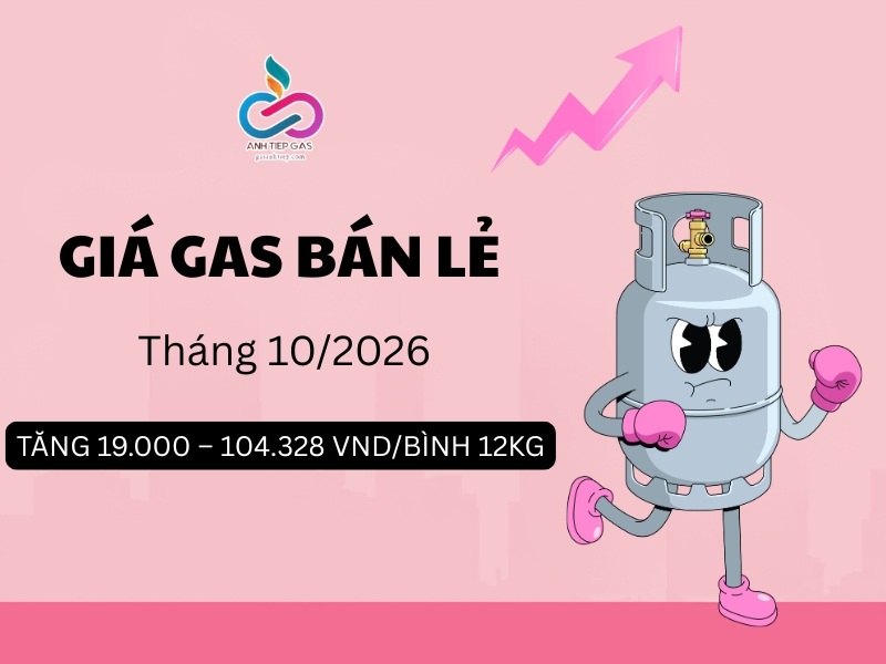 Giá gas bán lẻ trong nước tháng 10/2026 TĂNG