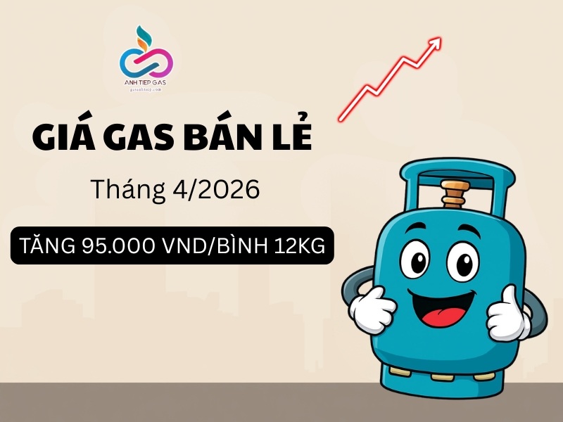 Giá gas bán lẻ trong nước tháng 4/2026 TĂNG