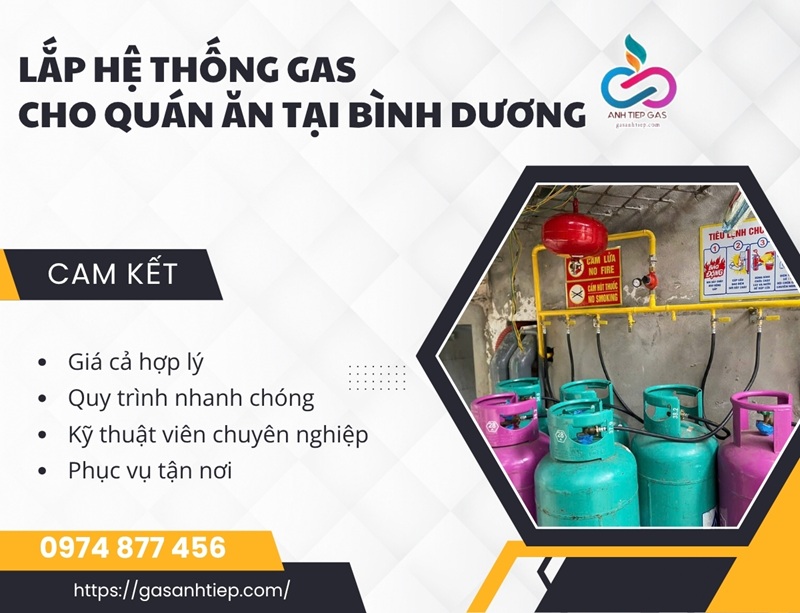 lắp hệ thống gas cho quán ăn tại Bình Dương