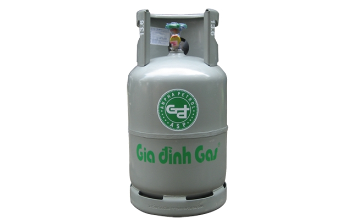 Bình Gas Gia Đình màu xám VAN NGANG 12kg 