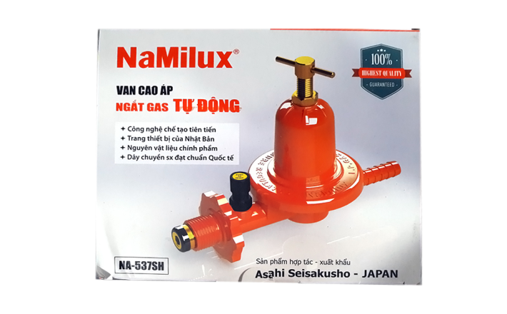 Van gas cao áp ngắt gas tự động Namilux NA-547SH Công suất tối đa: 4kg/ giờ, Áp suất đầu vào: 70 - 900 kPa, 